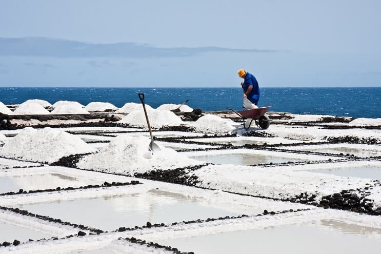 Extraction de sel de récif