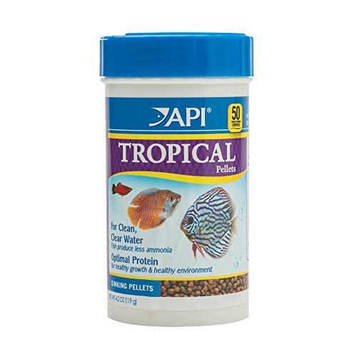 PELLETS TROPICAUX API Granulés coulants Nourriture pour poissons Contenant de 4,2 onces, moyen (823B)