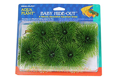 Penn Plax Fish Breeding Grass - Repaire pour bébé, cache sûr pour les alevins - Herbe d'aquarium décoratif
