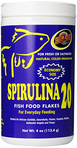 Zoo Med Spirulina 20 Flake Fish Food, 4 onces